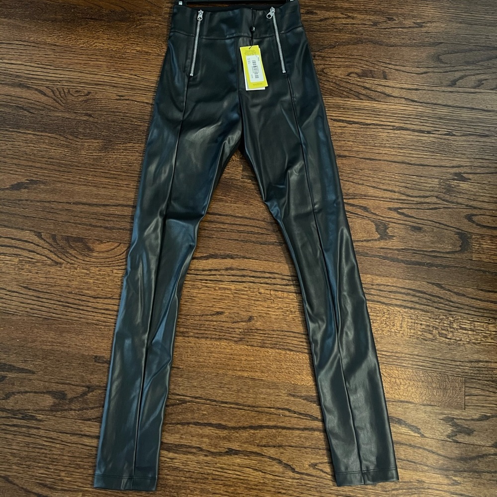 NWT Karen Millen Faux Leather Leggings